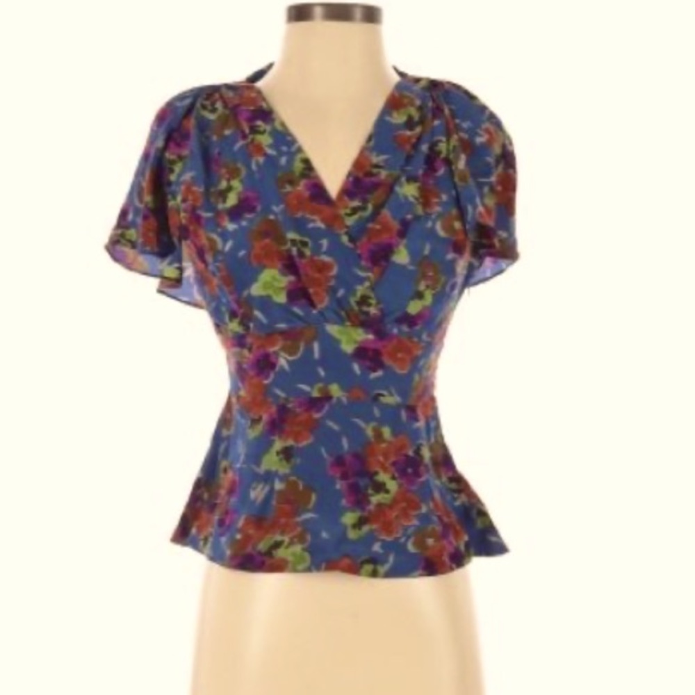 Beautiful Floral Silk Top